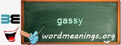 WordMeaning blackboard for gassy